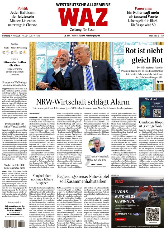 WAZ Westdeutsche Allgemeine Zeitung - ePaper