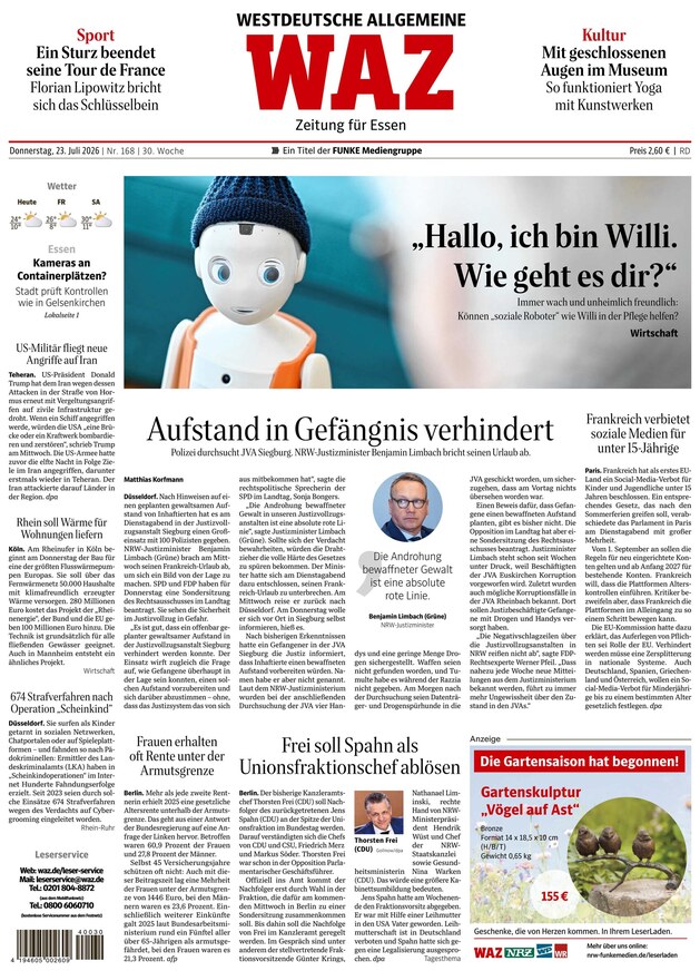 WAZ Westdeutsche Allgemeine Zeitung - ePaper