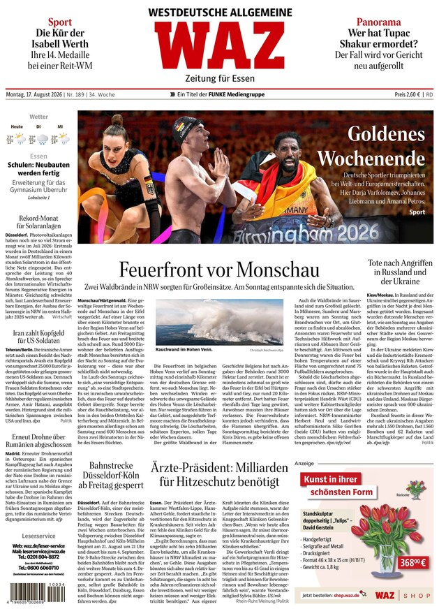 WAZ Westdeutsche Allgemeine Zeitung - ePaper