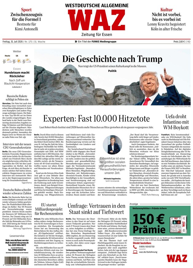 WAZ Westdeutsche Allgemeine Zeitung - ePaper