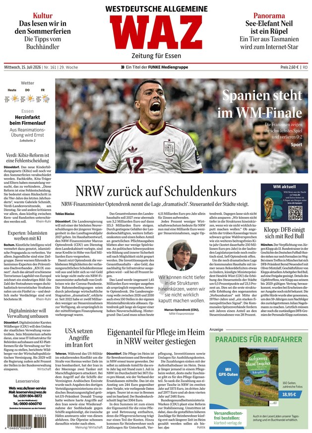 WAZ Westdeutsche Allgemeine Zeitung - ePaper