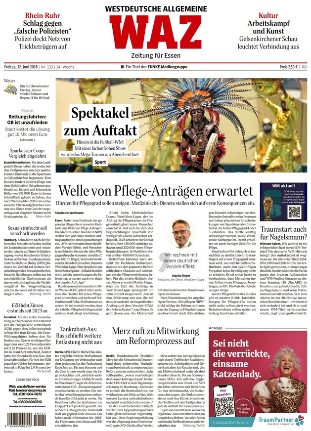 WAZ Westdeutsche Allgemeine Zeitung - ePaper
