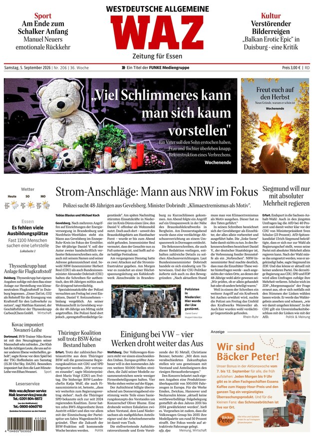 WAZ Westdeutsche Allgemeine Zeitung - ePaper