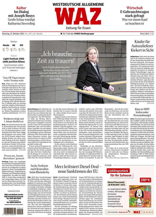 WAZ Westdeutsche Allgemeine Zeitung - ePaper