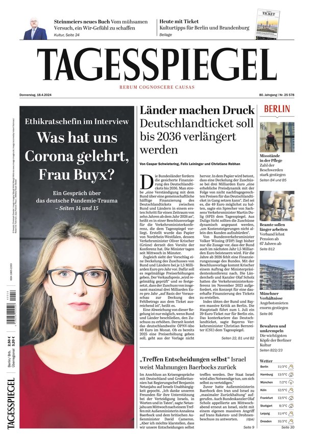 Der Tagesspiegel - Zeitung Als EPaper Im IKiosk Lesen