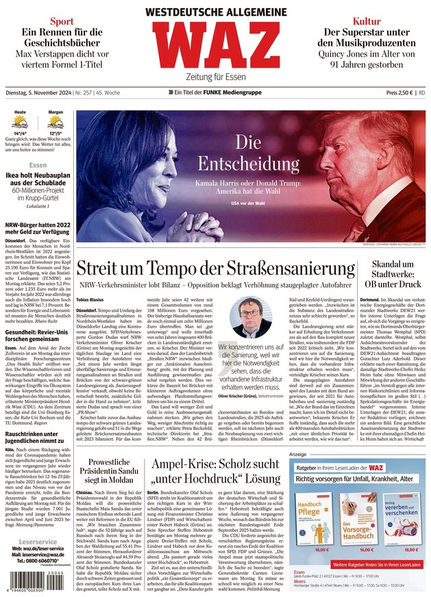 WAZ Westdeutsche Allgemeine Zeitung - ePaper