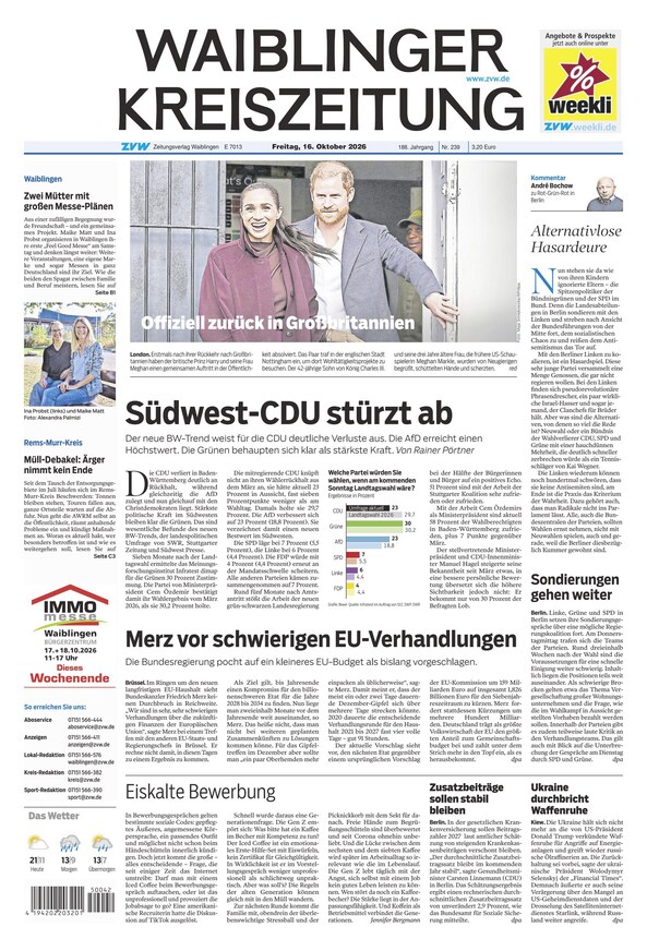 Waiblinger Kreiszeitung - ePaper