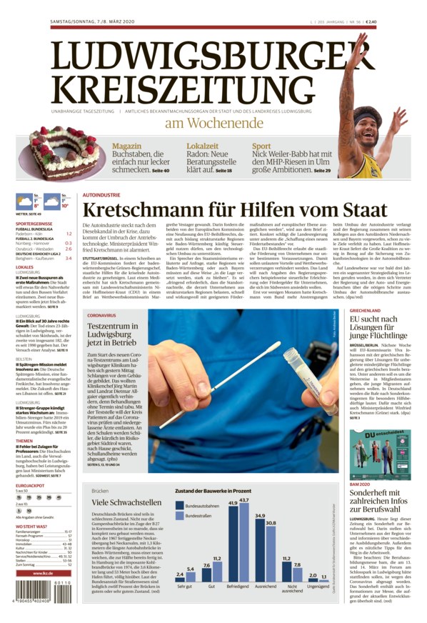 Ludwigsburger Kreiszeitung vom 07.03.2020 als ePaper im iKiosk lesen