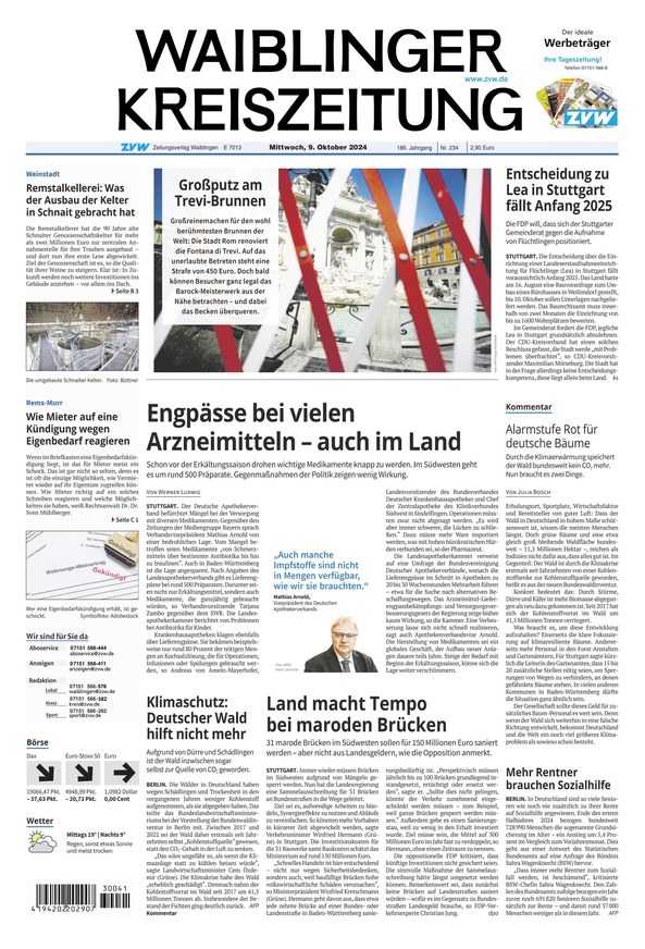 Waiblinger Kreiszeitung - ePaper