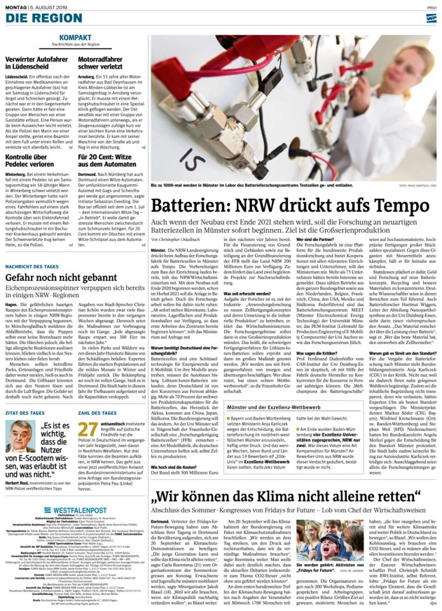 Westfalenpost Vom 05.08.2019 – Als EPaper Im IKiosk Lesen