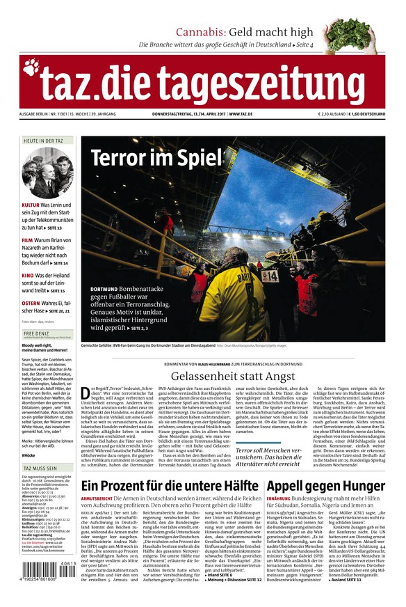 Taz. Die Tageszeitung Vom 13.04.2017 – Als EPaper Im IKiosk Lesen