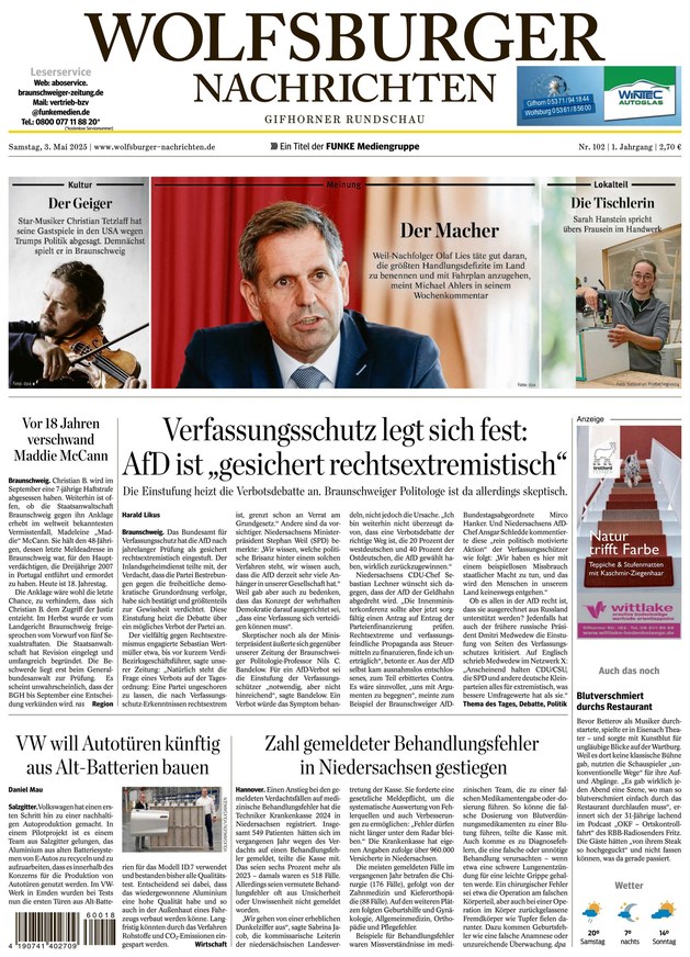 Wolfsburger Nachrichten - ePaper