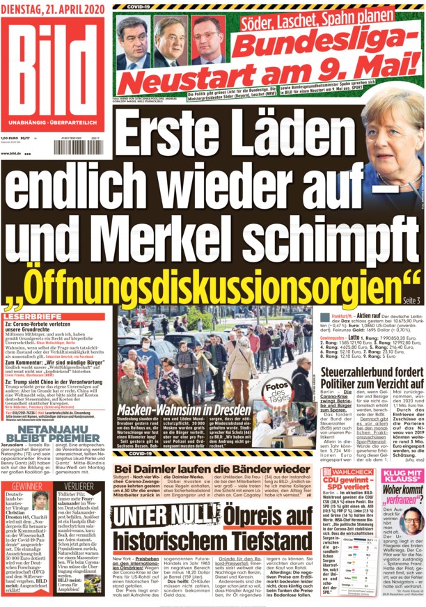 BILD Vom 21.04.2020 – Als EPaper Im IKiosk Lesen