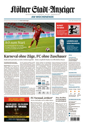 Kölner Stadt-Anzeiger Vom 19.09.2020 – Als EPaper Im IKiosk Lesen