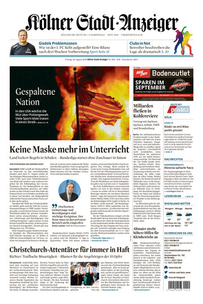 Kölner Stadt-Anzeiger Vom 28.08.2020 – Als EPaper Im IKiosk Lesen