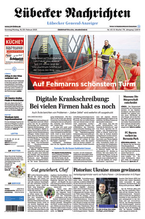 Lübecker Nachrichten vom 19.02.2023 – als ePaper im iKiosk lesen