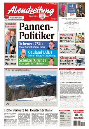 Abendzeitung München Vom 31.01.2020 – Als EPaper Im IKiosk Lesen