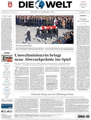 DIE WELT Zeitung als ePaper im iKiosk lesen