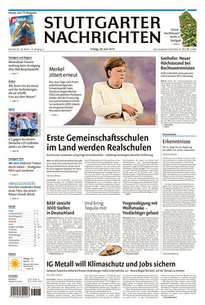 Stuttgarter Nachrichten Vom 28.06.2019 – Als EPaper Im IKiosk Lesen