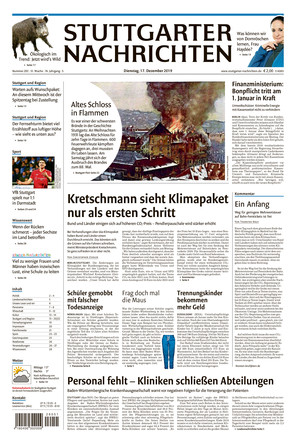 Stuttgarter Nachrichten Vom 17.12.2019 – Als EPaper Im IKiosk Lesen