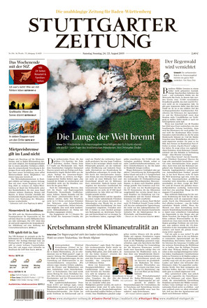 Stuttgarter Zeitung Vom 24.08.2019 – Als EPaper Im IKiosk Lesen