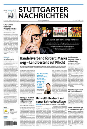 Stuttgarter Nachrichten Vom 07.07.2020 – Als EPaper Im IKiosk Lesen