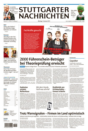 Stuttgarter Nachrichten Vom 14.01.2019 – Als EPaper Im IKiosk Lesen