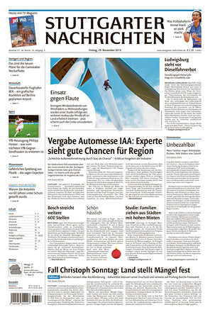 Stuttgarter Nachrichten Vom 29.11.2019 – Als EPaper Im IKiosk Lesen