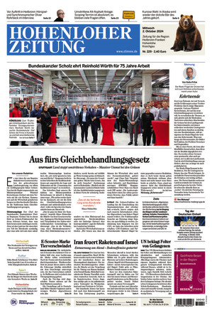 Hohenloher Zeitung - ePaper