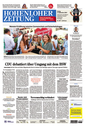 Hohenloher Zeitung - ePaper