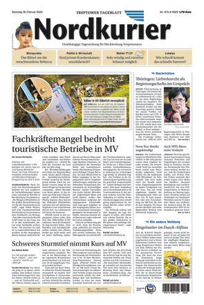 Nordkurier Vom 18.02.2020 – Als EPaper Im IKiosk Lesen