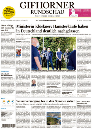 Gifhorner Rundschau Vom 27.04.2020 – Als EPaper Im IKiosk Lesen