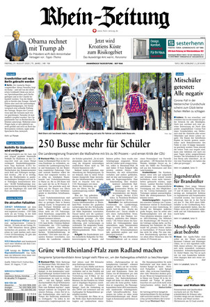 RheinZeitung vom 21.08.2020 als ePaper im iKiosk lesen
