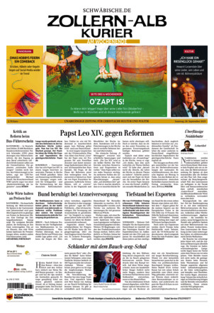 Schwäbische Zeitung Zollern Alb Kurier - ePaper