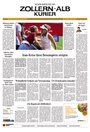 Schwäbische Zeitung Zollern Alb Kurier - ePaper