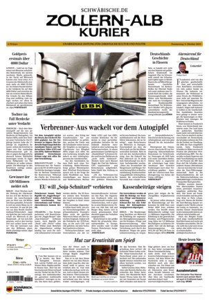 Schwäbische Zeitung Zollern Alb Kurier