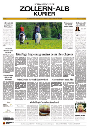 Schwäbische Zeitung Zollern Alb Kurier - ePaper