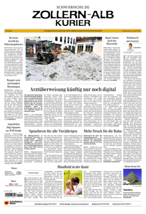 Schwäbische Zeitung Zollern Alb Kurier