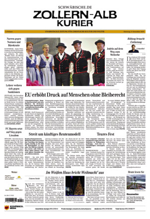 Schwäbische Zeitung Zollern Alb Kurier