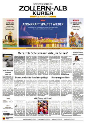 Schwäbische Zeitung Zollern Alb Kurier - ePaper