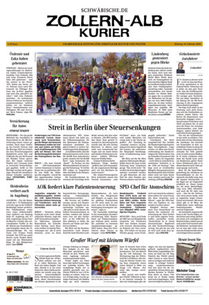 Schwäbische Zeitung Zollern Alb Kurier - ePaper