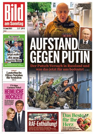 BILD AM SONNTAG Vom 25.06.2023 – Als EPaper Im IKiosk Lesen