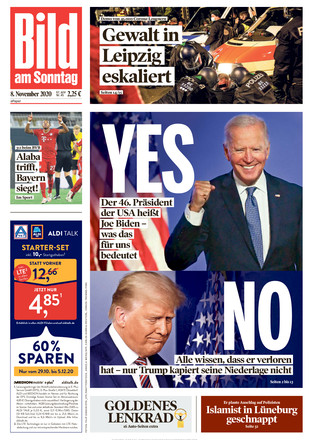 BILD AM SONNTAG vom 08.11.2020 als ePaper im iKiosk lesen