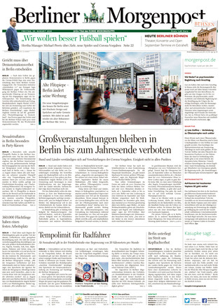 BERLINER MORGENPOST Vom 29.08.2020 – Als EPaper Im IKiosk Lesen