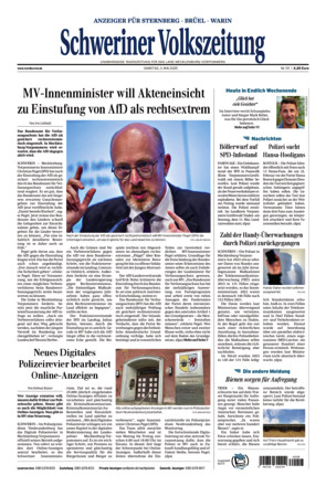 Schweriner Volkszeitung - Anzeiger für Sternberg Brüel Warin