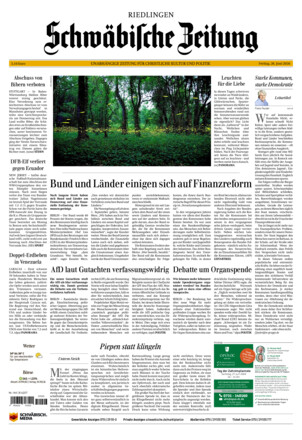 Schwäbische Zeitung Riedlingen - ePaper