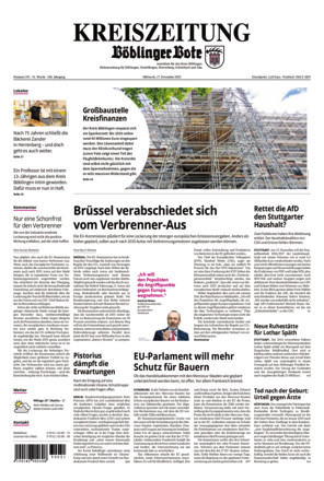 KREISZEITUNG Böblinger Bote