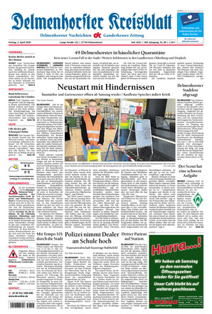 Delmenhorster Kreisblatt Vom 03.04.2020 – Als EPaper Im IKiosk Lesen