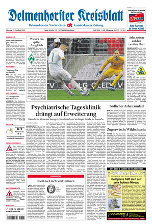 Delmenhorster Kreisblatt Vom 07.10.2019 – Als EPaper Im IKiosk Lesen