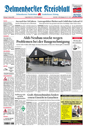 Delmenhorster Kreisblatt Vom 13.01.2020 – Als EPaper Im IKiosk Lesen